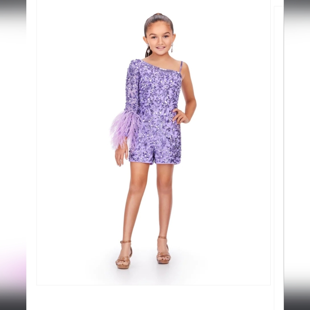 Ashley Lauren Sequin Short Jumpsuit Little Girls Size 10